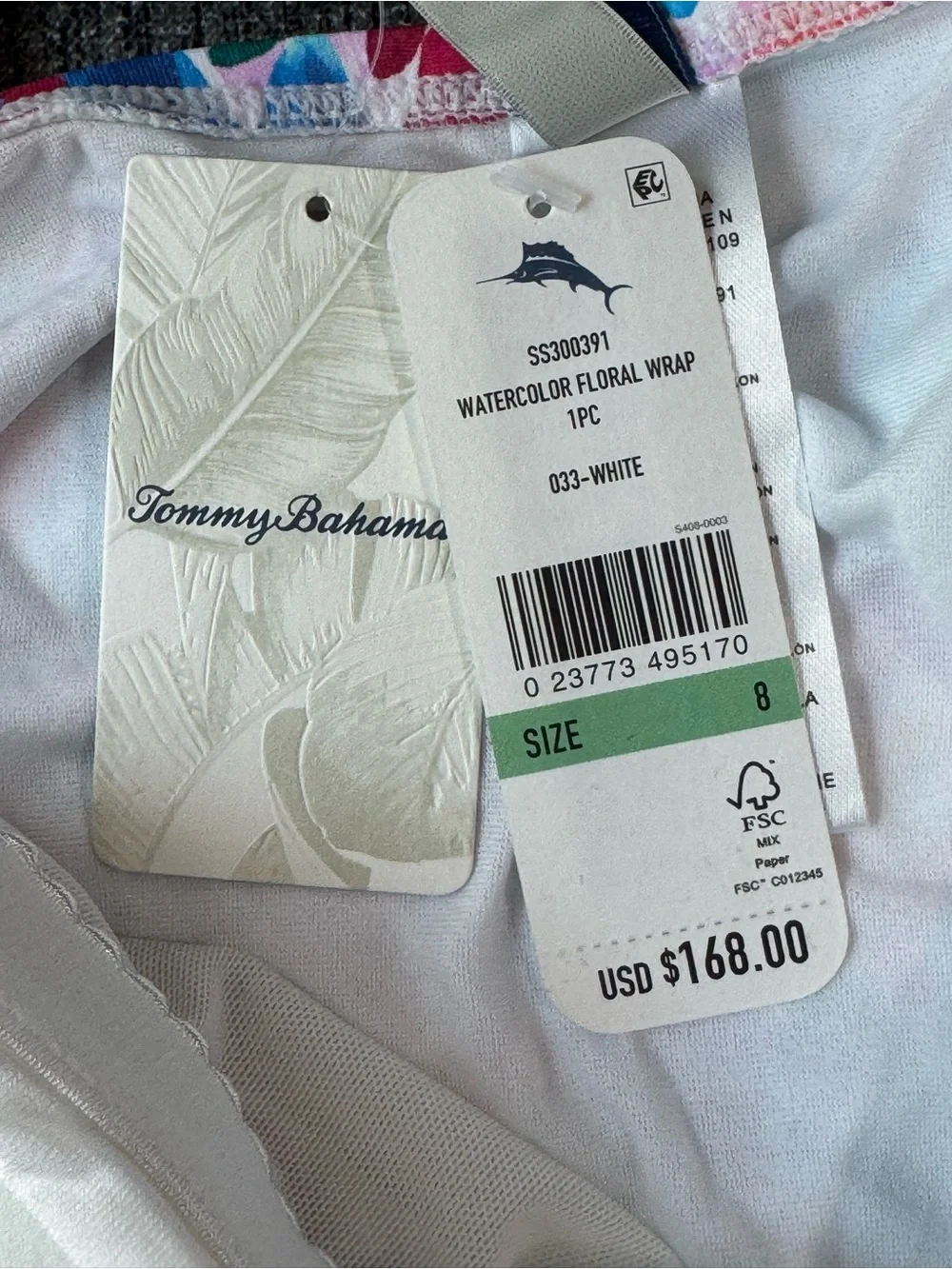 Tommy Bahama Women’s Watercolor Floral Wrap Front One - Piece Swimsuit